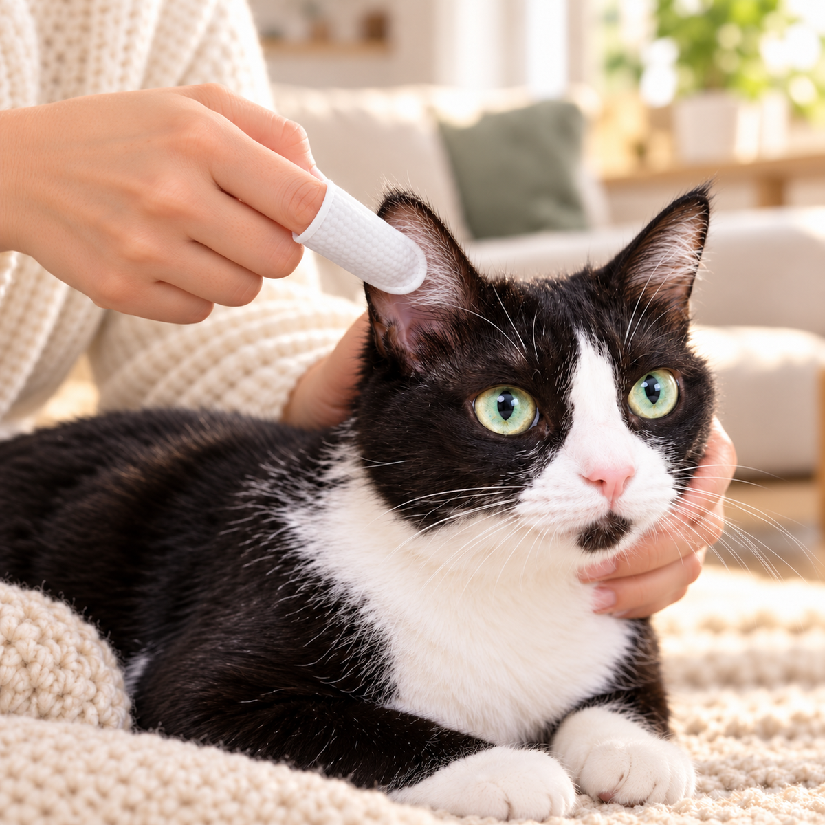 Homora | Toallitas de dedo para orejas de gatos